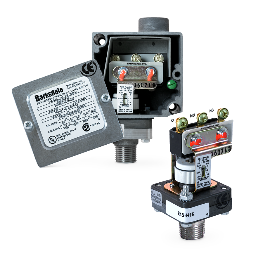 Barksdale DT / DPDT / E1H Pressure Switch